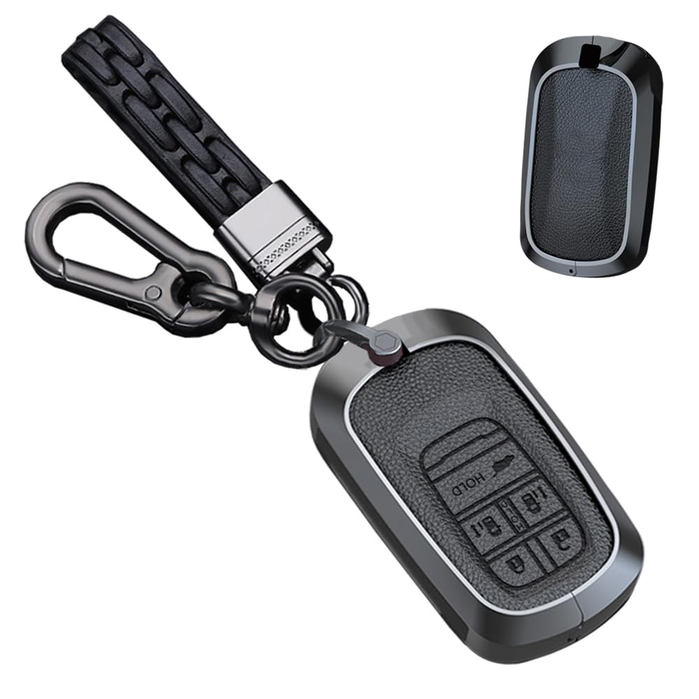 TECART Чехол для ключа Honda, Брелок для ключей, Крышка для ключа, Чехол для смарт-ключа, Совместимый с чёрный