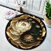 Lotus Mandala Round Rug – Non-Slip, Shed-Resistant Spiritual Decor for Bedroom, Living Room, Bathroom or Office
