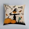 45X45Cm Single Pillow Case Without Pillow Insert Halloween Pumpkin Linen Print Throw Pillow Cover Home Bedhead Cushion