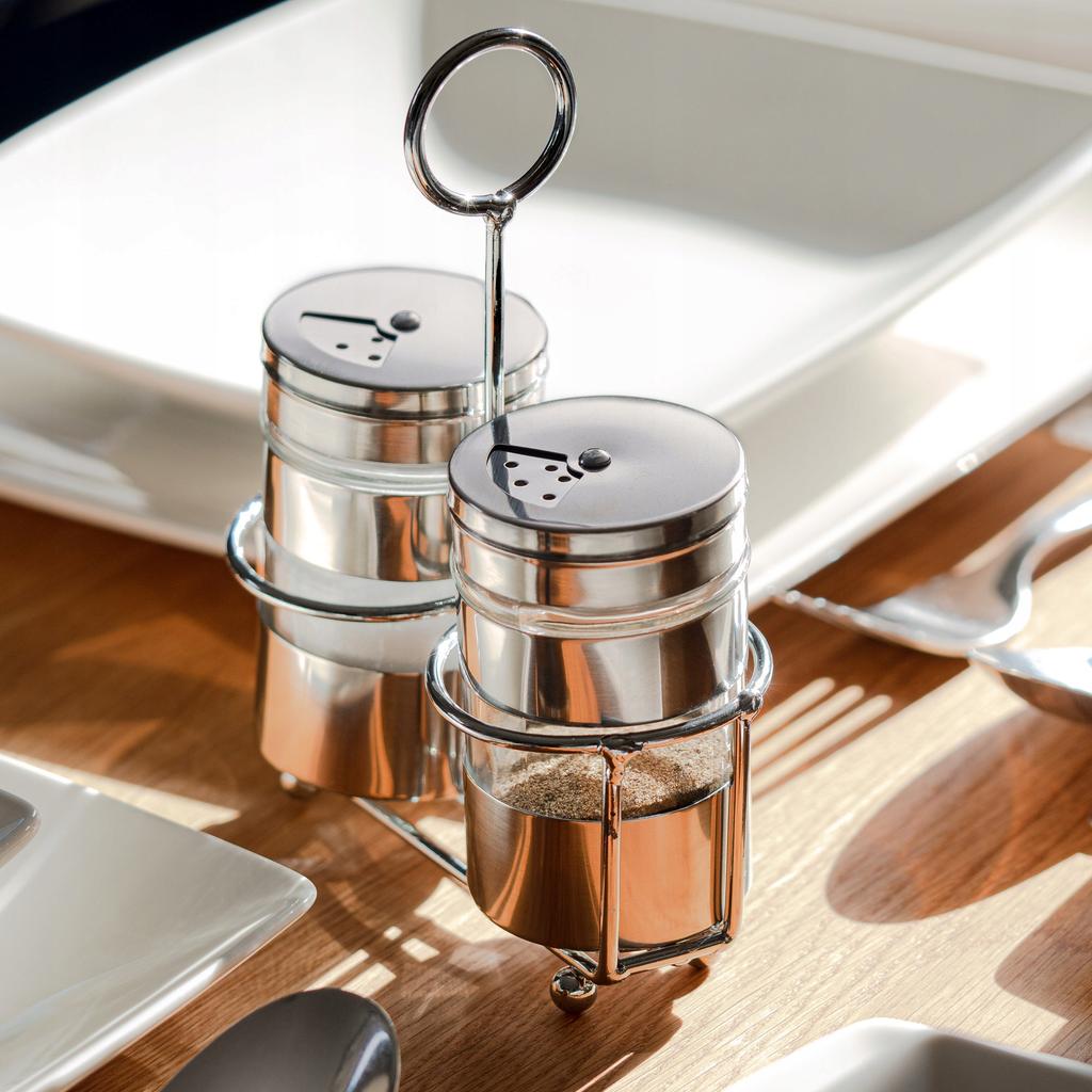 KADAX Przyprawniki Solniczka i Pieprzniczka Ze Stojakiem