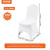 200PCS White Stretch Spandex Folding Chair Covers, Universal Fitted Chair Cover, Removable Washable Protective Slipcovers, for Wedding, Holiday,