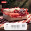L-shaped Cooling Quilted Dog and Cat Mat with Backrest for All Seasons