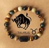 12 Zodiac Sign Natural Stone Beaded Bracelet Vintage Constellation Bracelet Unisex Jewelry Handmade Astrology Lover Accessory