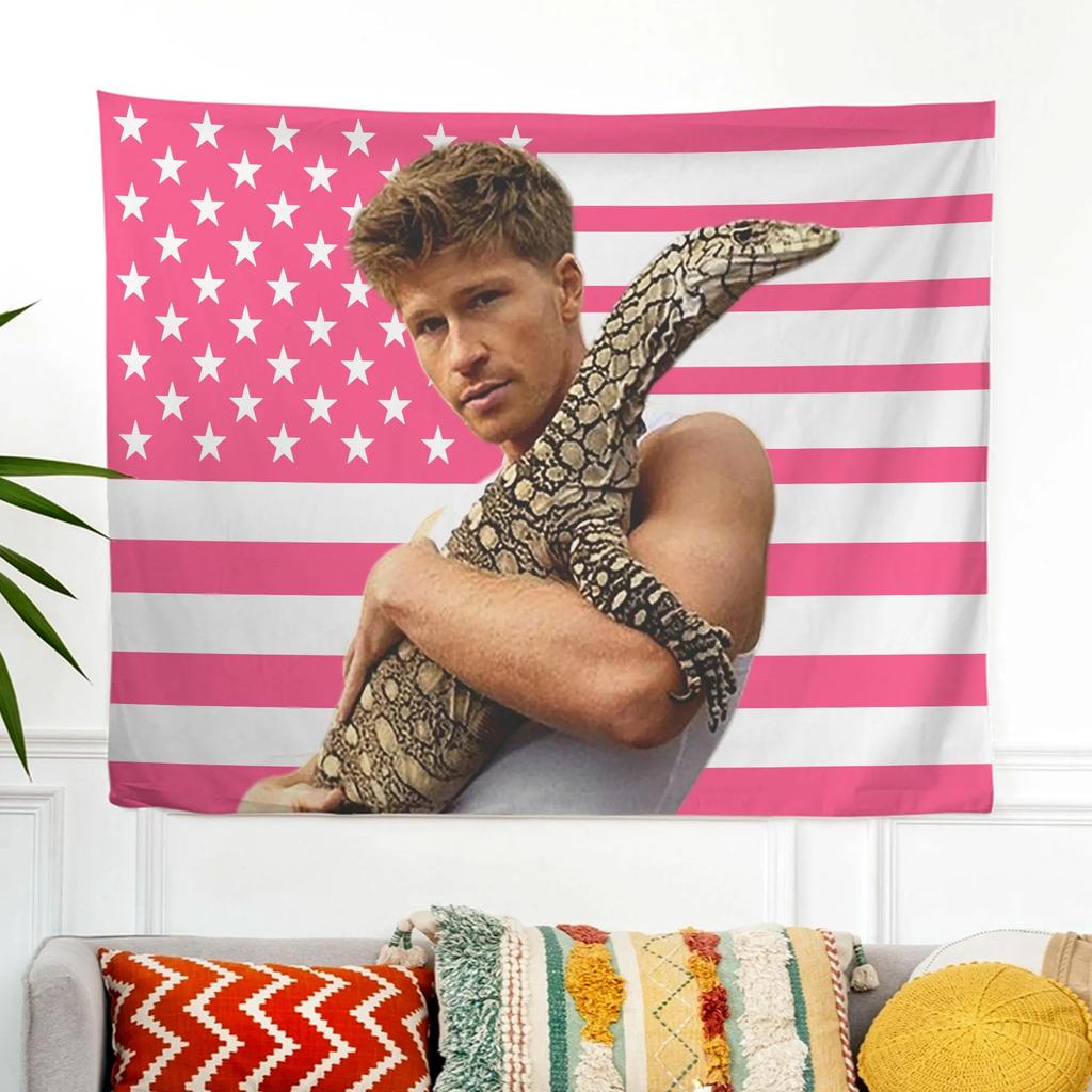 Robert Irwin Rosa USA Flagge Wanddekoration, Wandteppich Schlafsaal Hintergrundtuch Ferienhaus Party Wohnzimmer Club Tuch Wandteppich