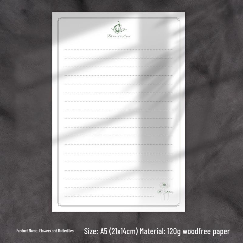 Romantic Western-Style A5 Love Letter Paper - Lined & Thickened Manuscript Sheets