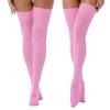 Womens Glossy See-through Stockings Thin Shiny Solid Color Elastic Sheer Thigh High Socks