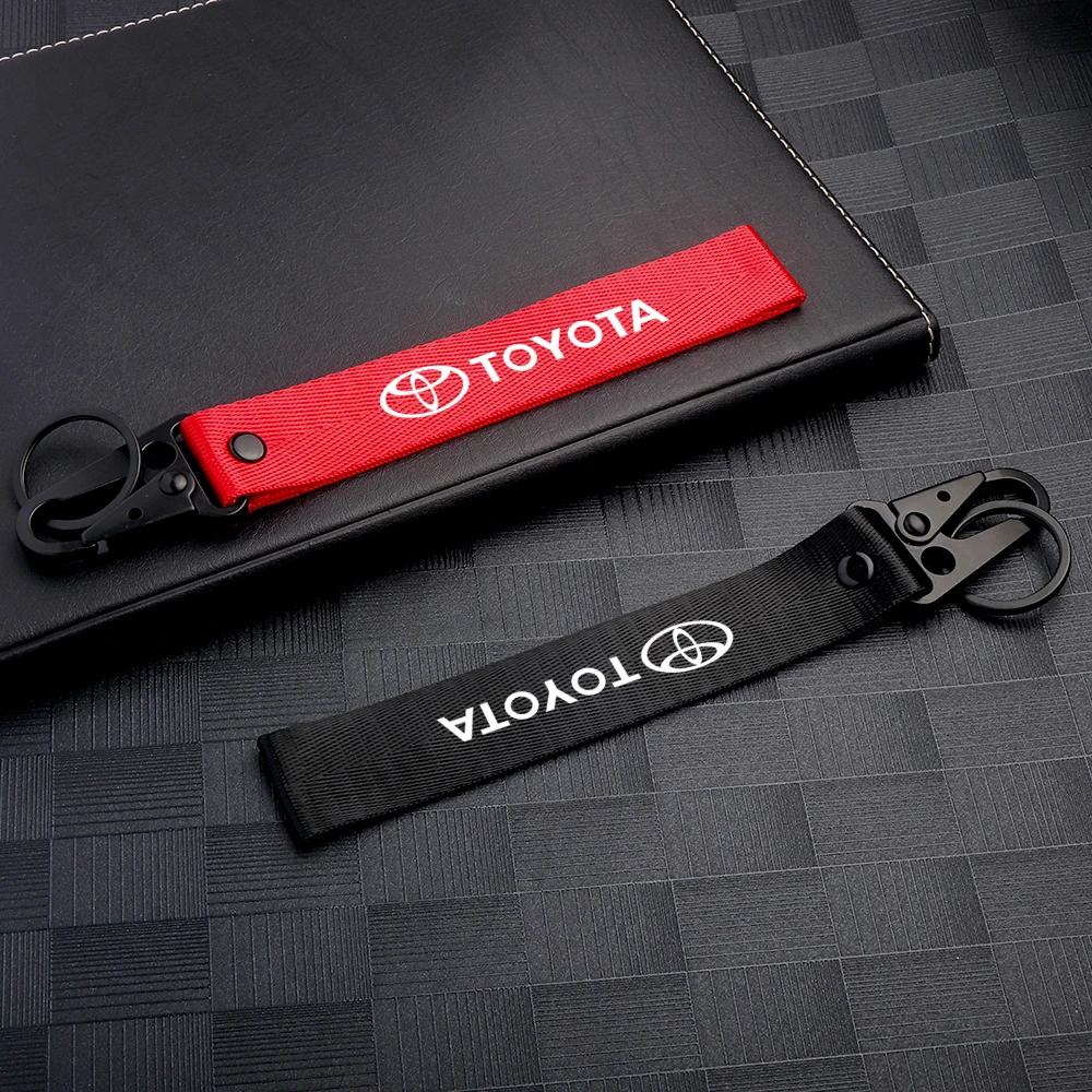 Metall Nylon Bil Nøkkelring Nøkkelbånd Biltilbehør For Toyota Corolla Yaris TRD Auris RAV4 Land Cruiser Camry Highlander Vitz