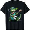 Crocodile Rock Star_ Playful Guitar-Playing Alligator T-Shirt