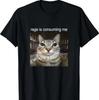 Wściekłość mnie pożera Głupi Meme z wpatrującym się kotem T-Shirt