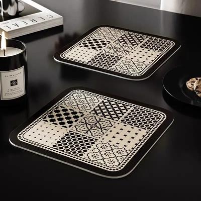 Insulation Cup Coaster Mat Ins Table Placemat Ins Dining Table Mat Waterproof Dining Table Mat Non-slip Tableware Placemat Doir