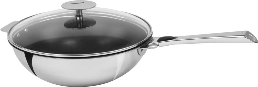 CRISTEL wok 24cm Gaz IH uyumlu WOKT24QE Japon Malı Fransa'da Üretilmiştir Yapışmaz [Yetkili ürün]
