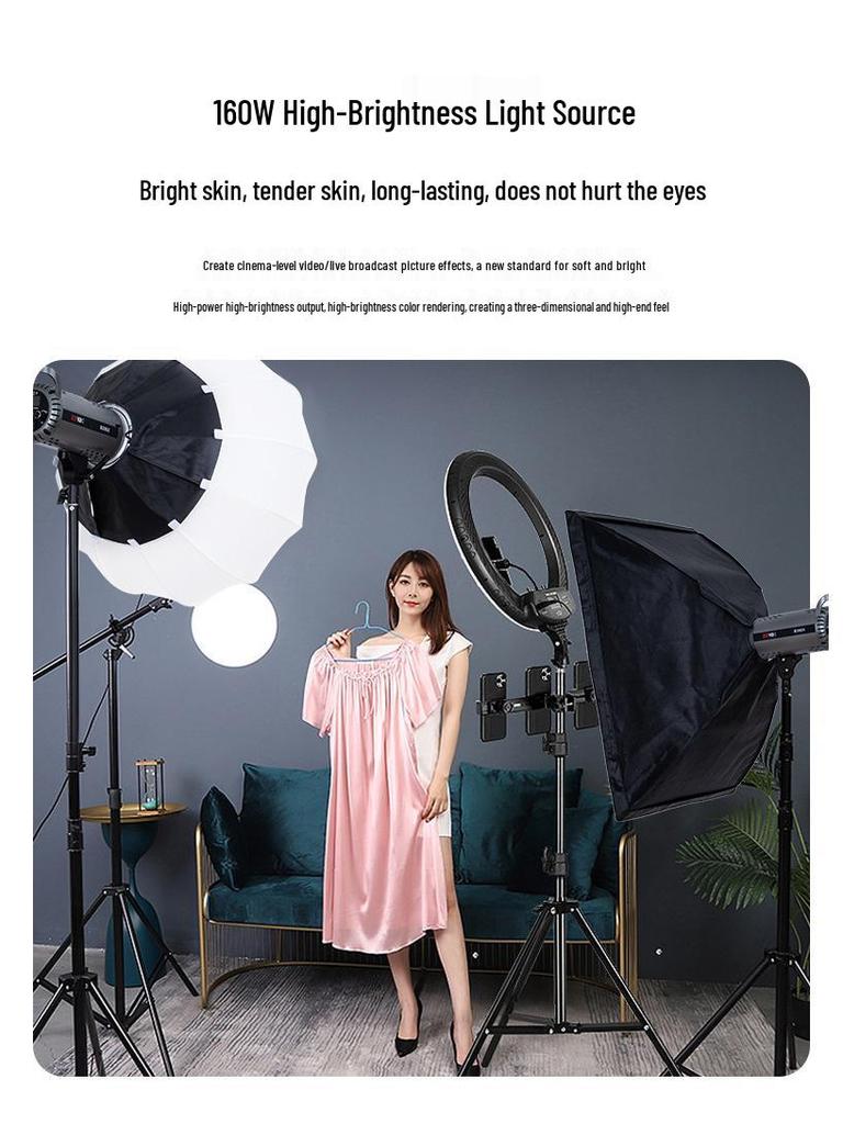 Yingbang 200W Live Broadcast Beauty Soft Light - Ideal for Shooting, Hair Highlights, and Spotlights
