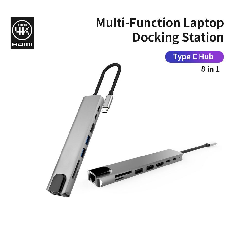 

Многофункциональная док-станция для ноутбука 8IN1 USB-C, преобразователь типа C в