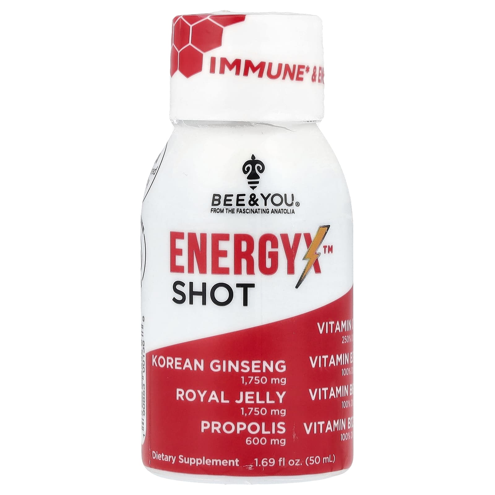 

Bee & You, Energyx™ Shot, Caffeine Free, 50 Ml (1.69 Fl Oz)