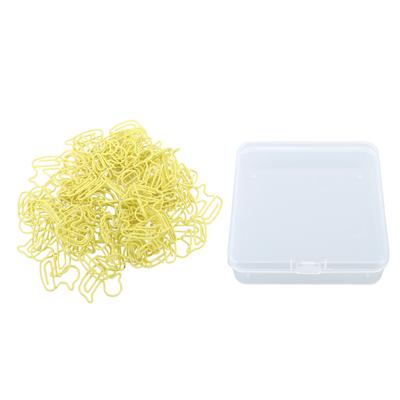 100 stuks Paperclips Schattige Eendvormige Decoratieve Metalen Paperclips met Opbergdoos voor School Kantoor
