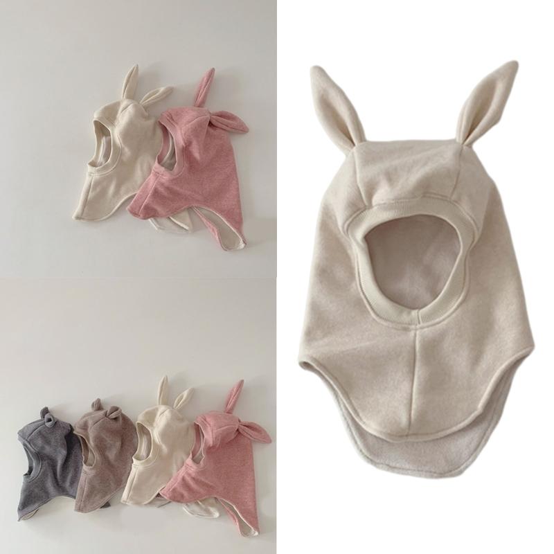 Autumn Winter Baby Hooded Hat Girls Boys Head Protections Beanies Cap Integrated Ear Protections Hat Warm Bonnet Cap