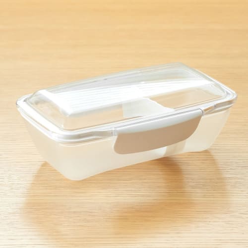 Komori Resin Bento Box, 500ml, Premium Dome, Easy to Clean, Microwave and Dishwasher Safe, White, KLBTL5