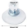 5PCS Plastic Sucker Pad Holder 25/32/41/53 Mm with Screw Clear PVC Sucker Pads Extra Strong Suction Cup Glass Suction Holder