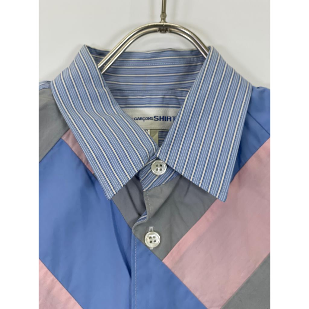 COMME des GARCONS SHIRT W17051 Striped shirt with switching tops XS multicolorUsed