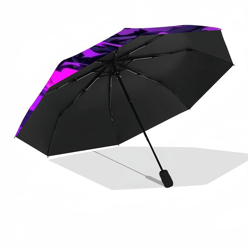 Ghost Haunting Glow Umbrella Folding umbrella, automatic umbrella 8-Frame for Travel, camping Use Gift for Halloween Christmas