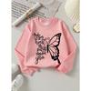 European sizes Girls Soft Crewneck Sweatshirt Make Your Heart The Prettiest Thing Print, Casual All-Match, Ideal Holiday Present