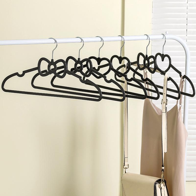 10Pcs Clothes Hanger Durable Heart-Shaped Multifunctional Hangers For Adult Children Clothing Hanging Supplies