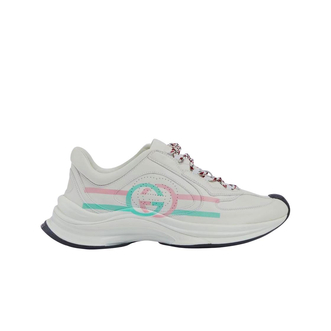

(в) Кроссовки Gucci Run с полоской Interlocking G Белые EU 38.5W