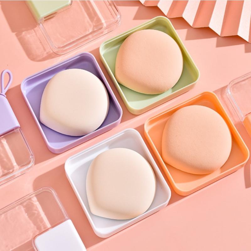 Transparent Powder Puff Beauty Egg Storage Box Safe Plastic Material Multifunctional Waterproof Dustproof Cosmetic Storage Box