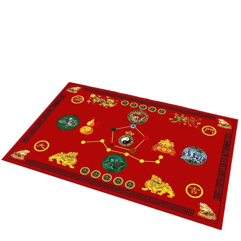 Seven Stars Luck & Fortune Entrance Mat with Five Emperor Coins