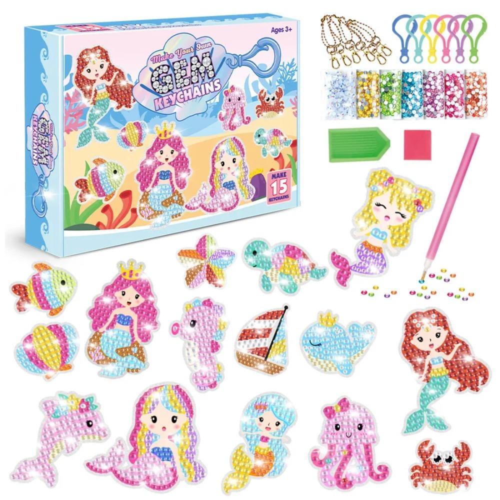 Children s Cartoon Princess Magic Gem - Pirate Diamond Painting - Little Monster Children s Set - Handmade DIY Keychain Sticker