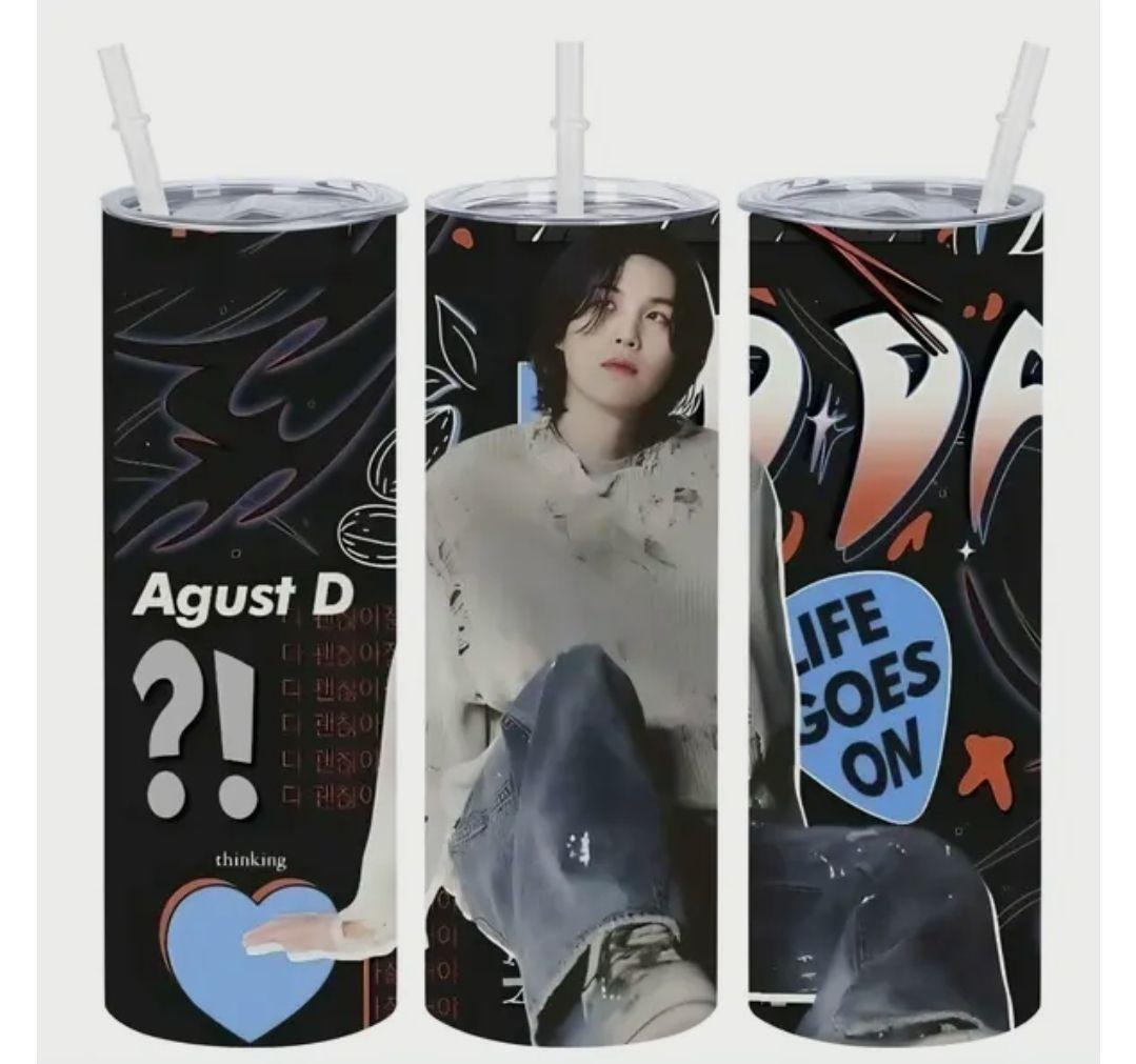 

[USED] bts yoongi SUGA AgustD stainless steel bottle