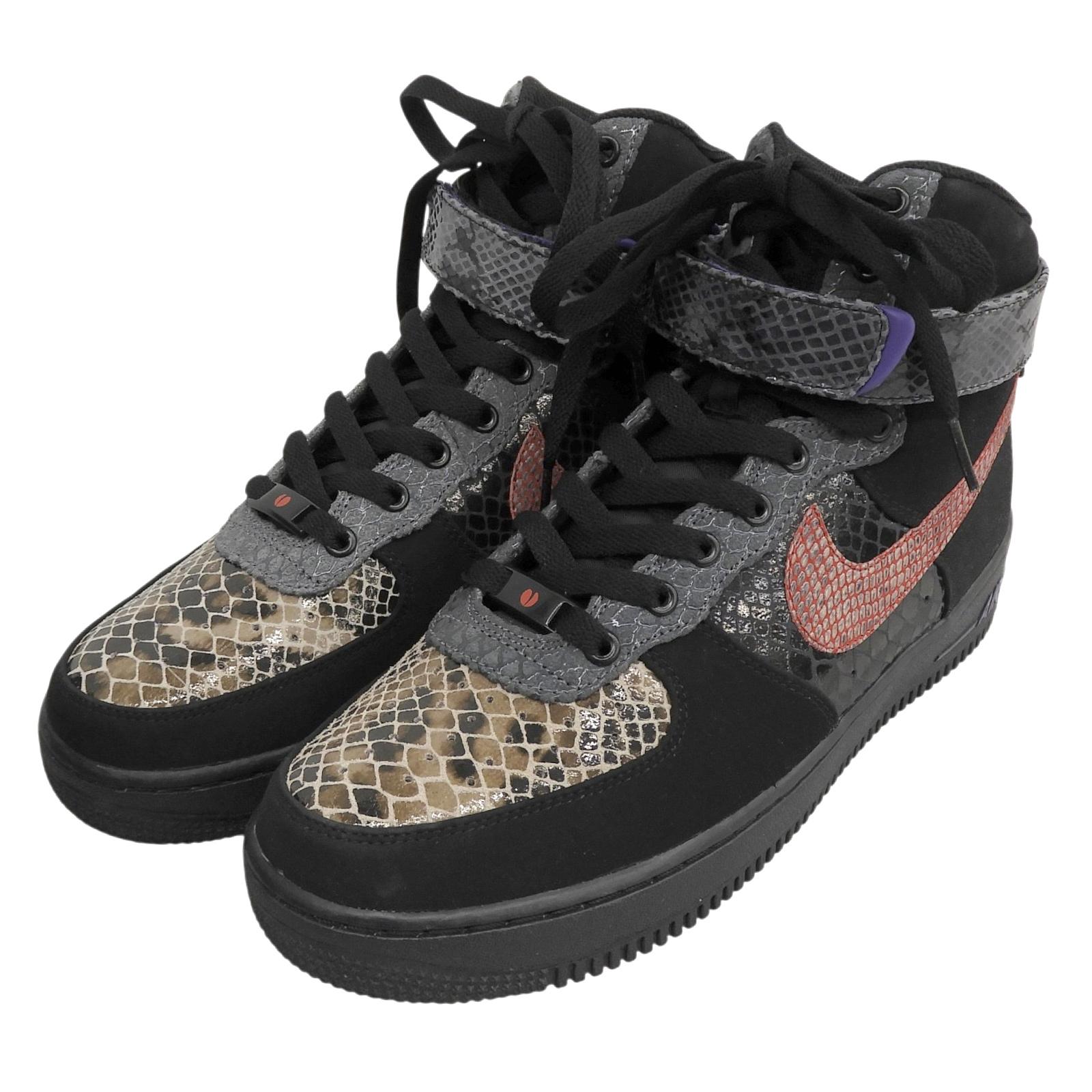 Pristine NIKE High cut sneakers black Natural leather mens 26cm 555107-001 Used