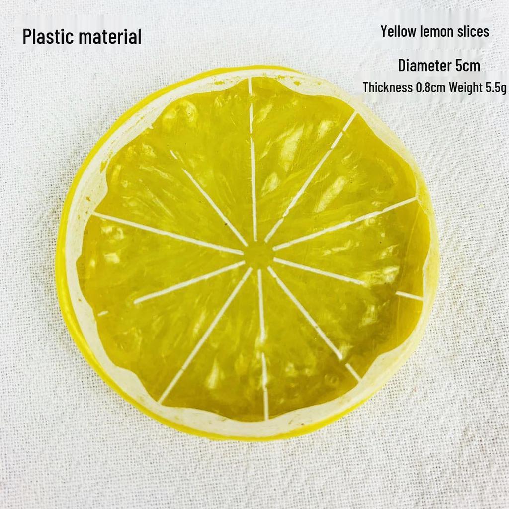 Simulation Fruit Models: Lemon, Orange, Strawberry, and Watermelon Slices for Decoration & Photography Props
