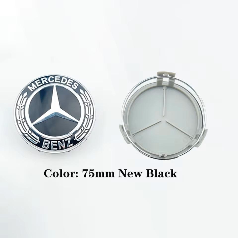 WVOSP1 Hot 2026 New For Benz 4pcs 75mm Automotive Center Wheel Cover Badge Modification Accessories For Mercedes Benz AMG C E S GLE CLC