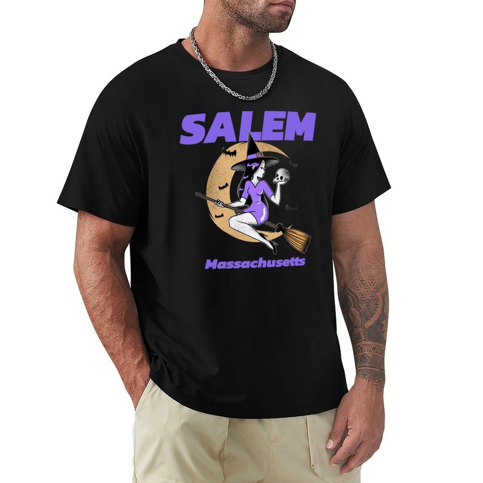 

Salem Ma TShirt Blouse Funny tshirt mens white t shirts 4XL