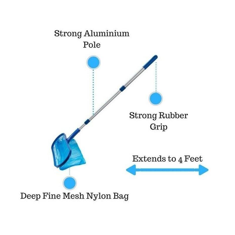 Swimming Pool Leaf Skimmer Fishing Net Pole Koi Ponds Spa Tub Cleaning