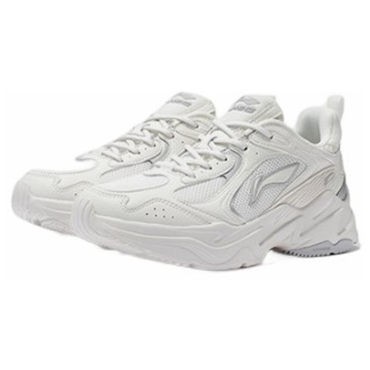 Li Ning Running Collection Cushioning Slip Resistant Abrasion Resistant Low top Running Shoes Women's White ARLS008-3