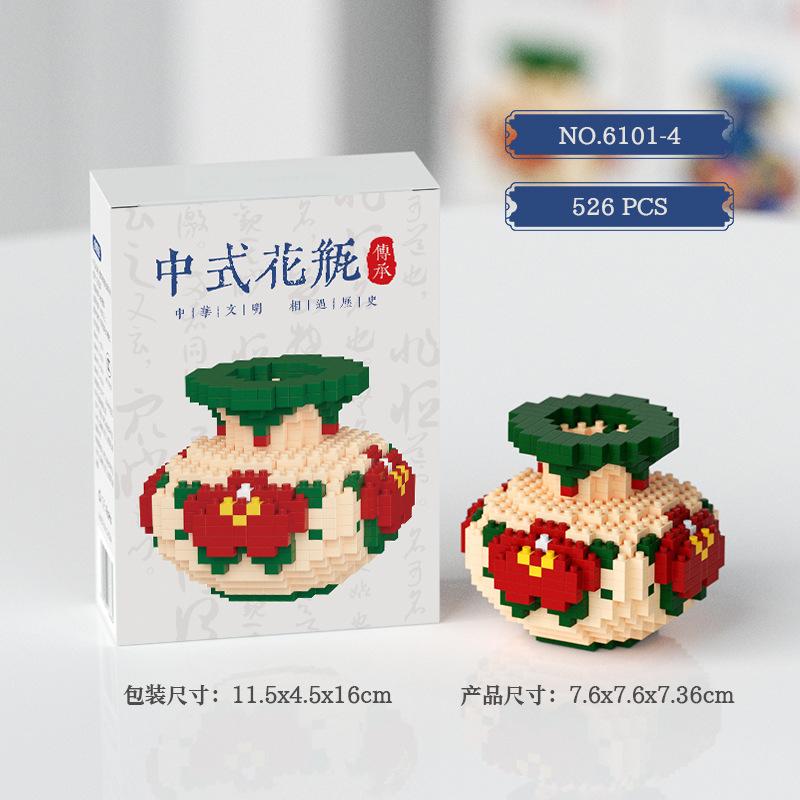 China Flower Bouquet 3d Constructor Model Building Set Flower Mini Bricks Building Blocks Toys for Children Girls 7 To 10 Years