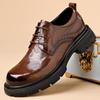 Business Big Head Leather Shoes Casual Fashion Leather Shoes Soft Non-slip Men's Shoes