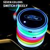 7 Colors LED Car Cup Holder Lights Luminous Coaster Water Cup Pad For Ford Escape Kuga Mondeo Ecosport Fiesta Focus 2 3 MK1 MK2 FKZLV1