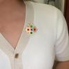 Luxury Vintage-Style Gem Brooch for Men & Women - Mid-Century Baroque Party Accessory.