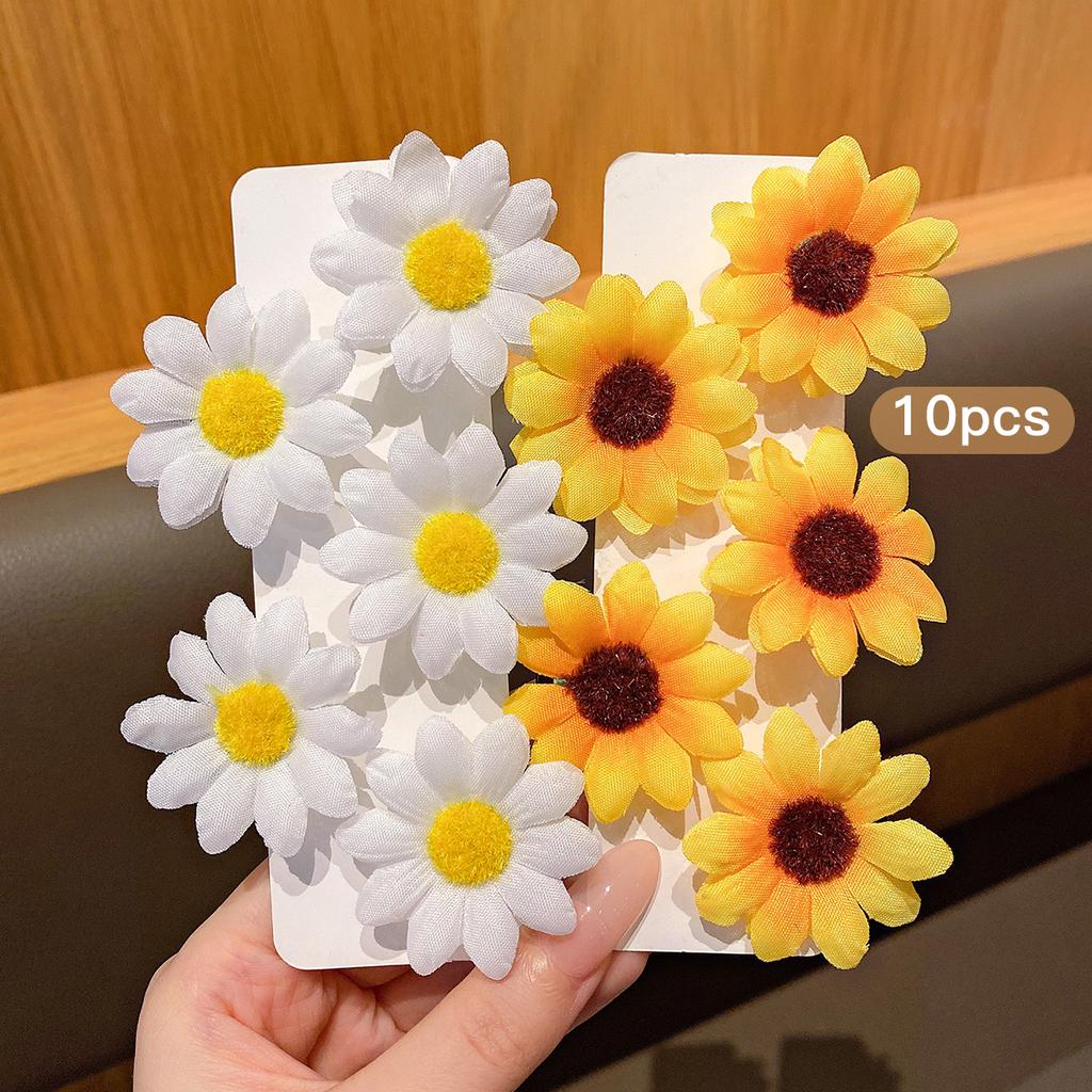 10 Sweet Wind Sunflower Hair Clips Cute Headflowers Suitable for Daily Use Hair Accessories Hair Clips