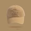 New Big Head Circumference 1987 Embroidered Baseball Cap Quality Deep Top Curved Brim Showing Face Small Cap Children Spring and Autumn Versatile