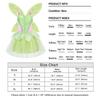 Princess Fairy Costume, Tinker Bell Elf Green Butterfly Wings Accessories, Size M for 7-8 Years, Cosplay Outfit