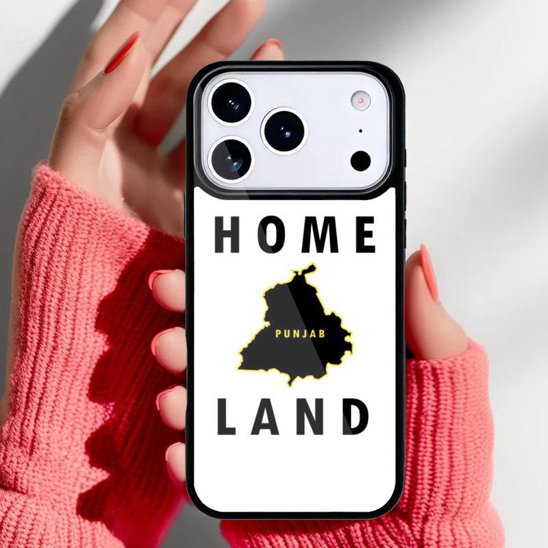 Punjab Map Outline Phone Case for iPhone 17 Air 16e 15 14 13 Pro Max Back Cover for 12 11 Pro Coque