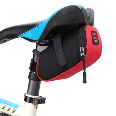 Portable MTB Bicycle Saddle Bag With Red Taillight Bike Saddle Storage Seat Rear Tool Pouch Pack Pannier Bag Cycling Accessories