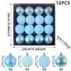 16pcs Christmas Sphere Ornament Collections Unique Christmas Tree Hanging Baubles Ornament For Seasonal Atmosphere