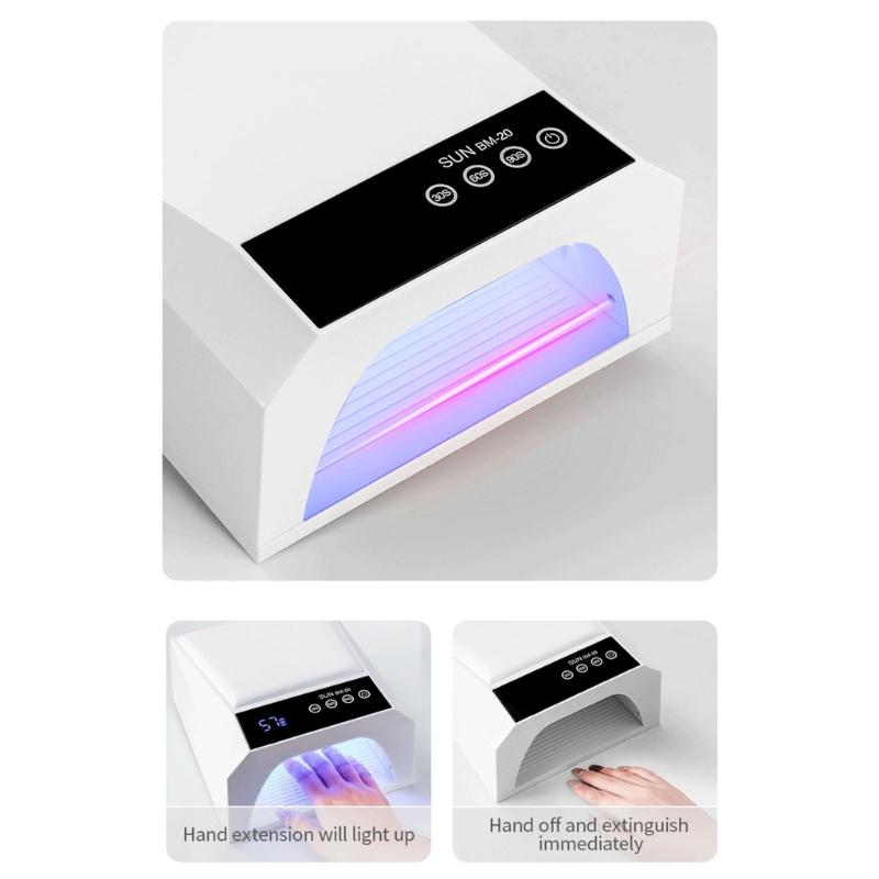 Highly Power Cordless UVs Nail Lamp With Rechargeable Battery And Tilted Hand Rest For Fast Gel Curing