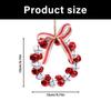 Metal Christmas Bell Decoration 13x20cm Small Christmas Wreath For Front Door Christmas Tree Holiday Hanging Decoration