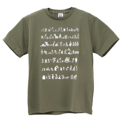 Moomin 80th Anniversary Dry T-Shirt All Star Army Green Size L